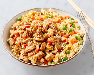 Honey Lemon Chicken with Egg & Vegetable Fried Rice