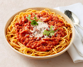 Classic Spaghetti Bolognese with Parmesan Cheese