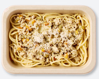 Creamy Chicken Ragu with Spaghetti & Parmesan