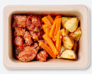 Slow-Cooked Mediterranean Beef with Rosemary Roasted Vegetables